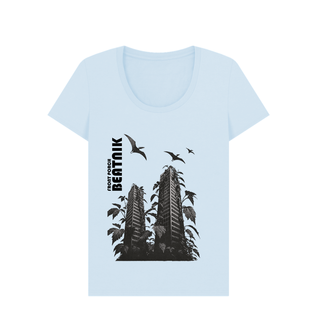 Sky Blue Printed T-shirt Front