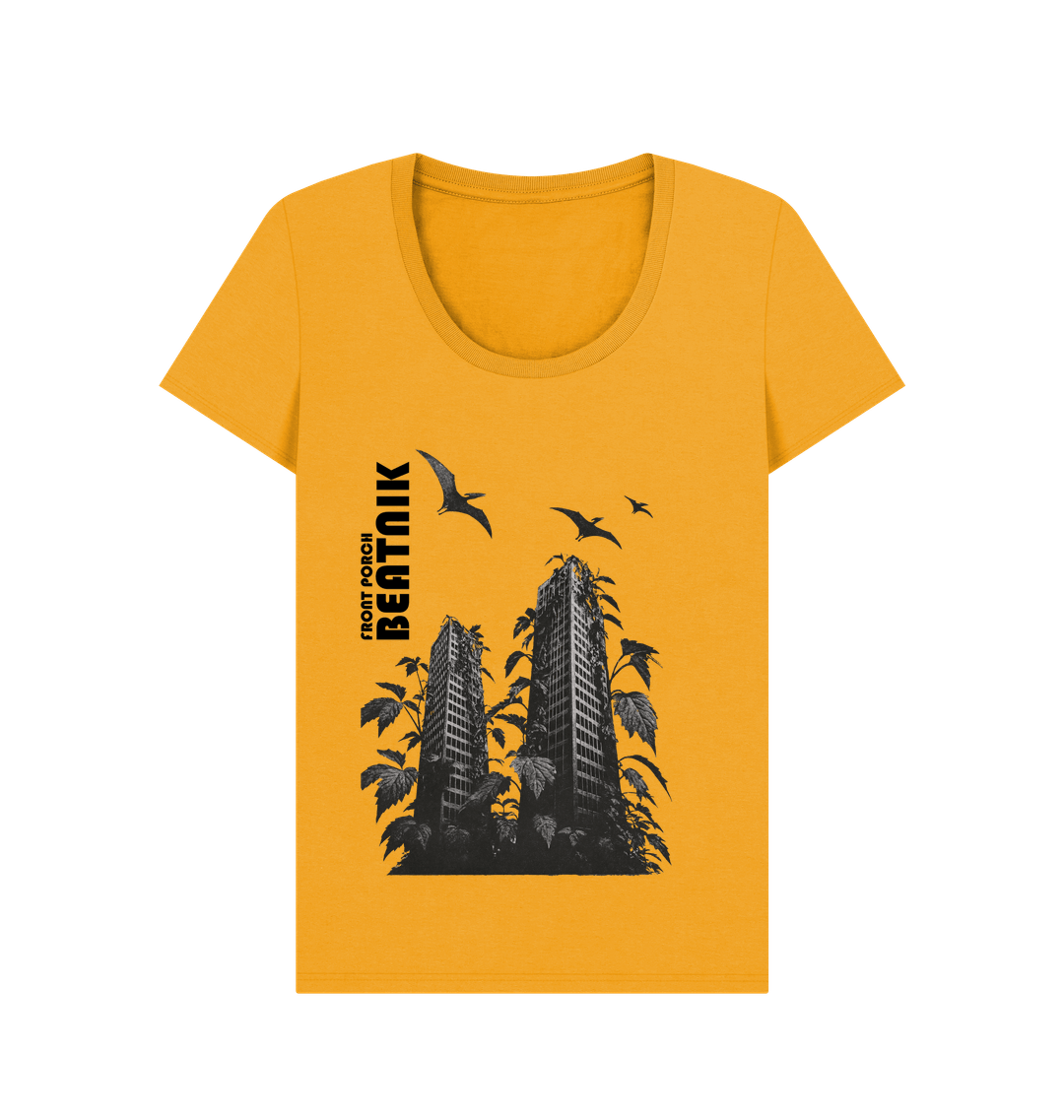 Mustard Printed T-shirt Front