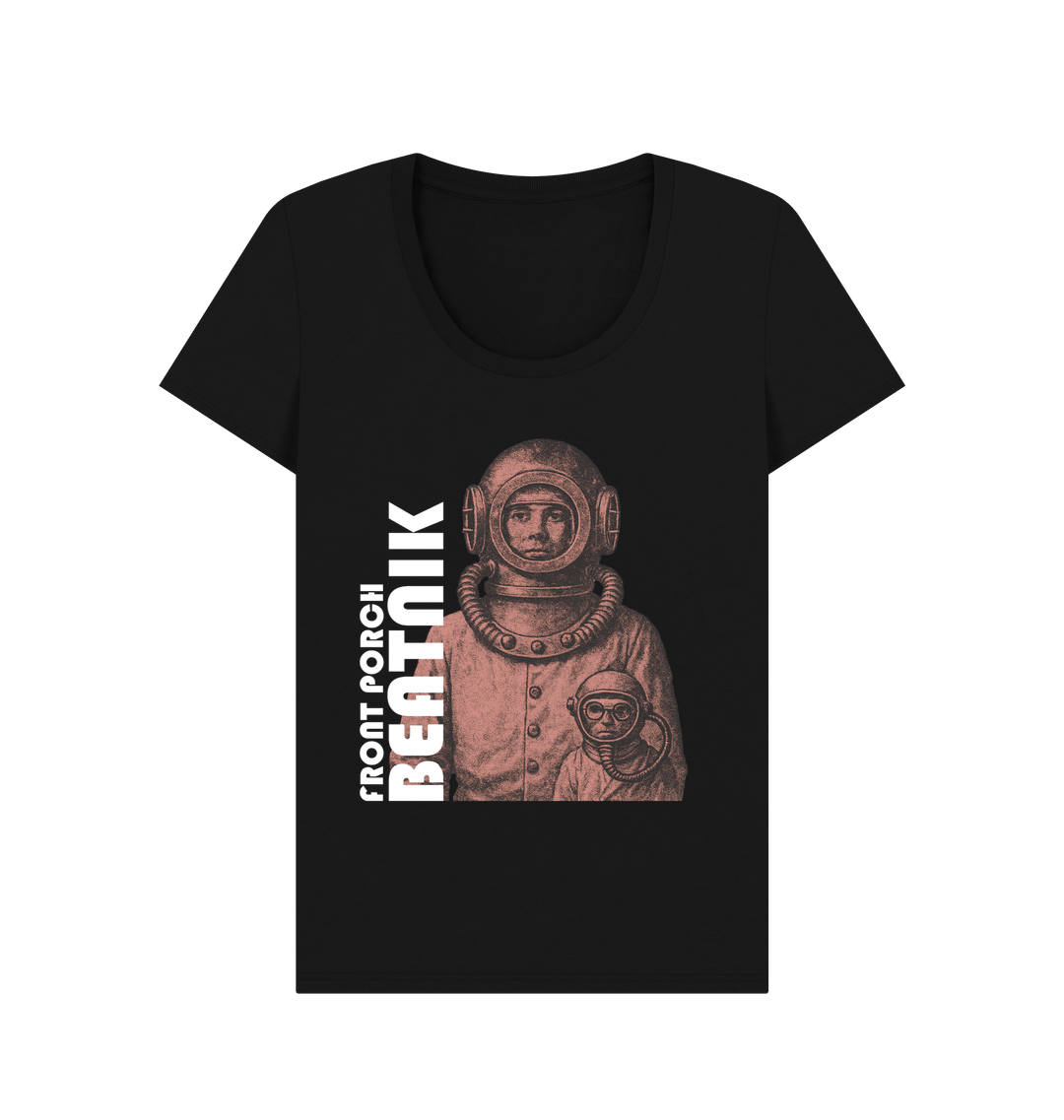 Black Printed T-shirt Front
