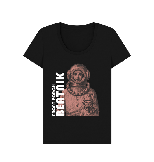Black Printed T-shirt Front